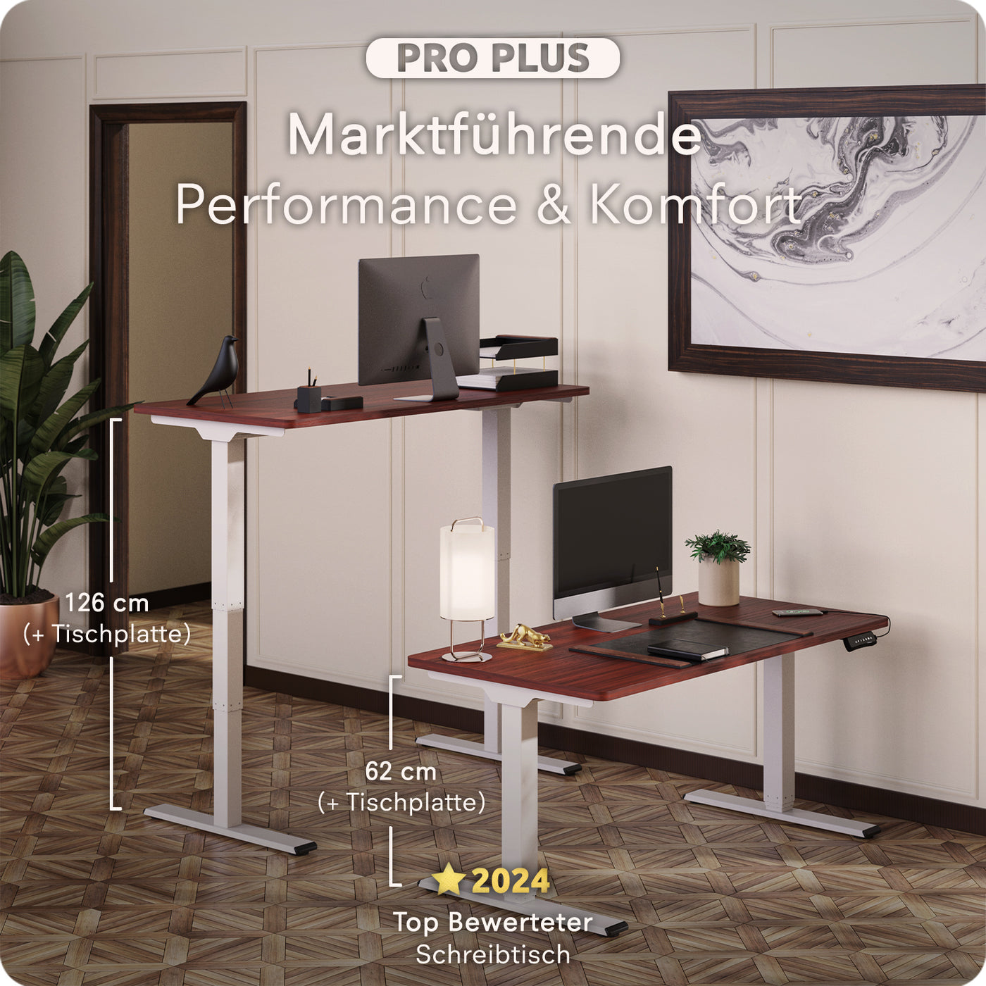 DESQUP PRO PLUS | Elektrisch höhenverstellbarer Schreibtisch