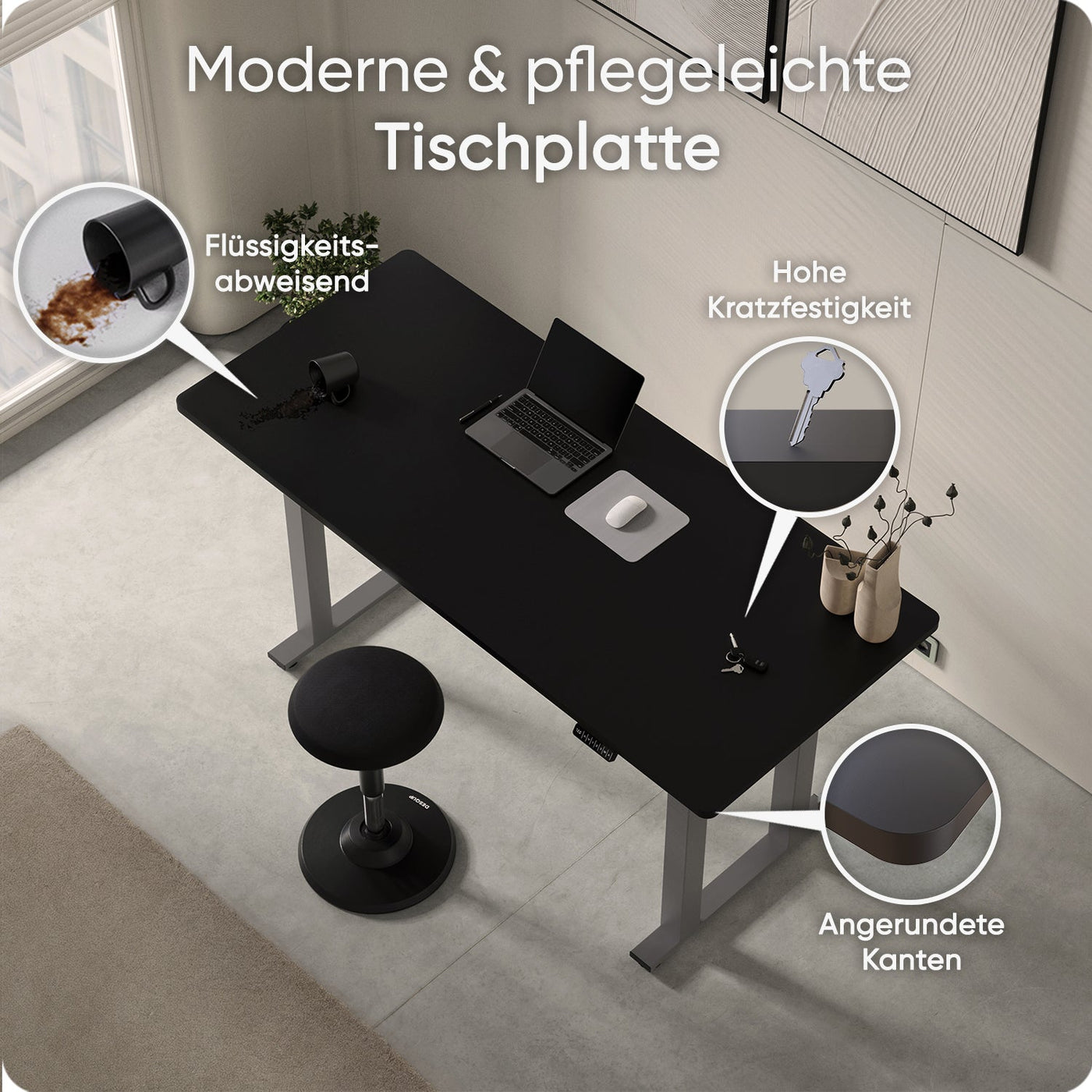 DESQUP TITAN | Elektrisch höhenverstellbarer Schreibtisch