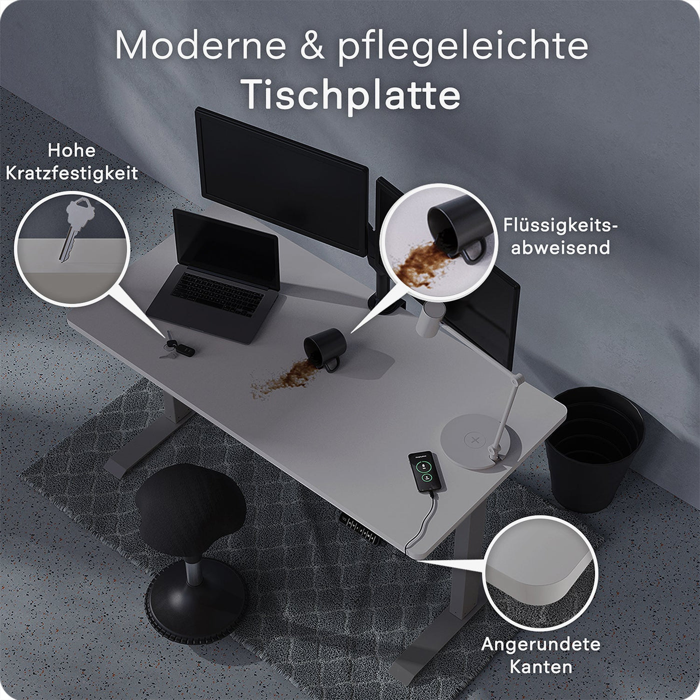 DESQUP PRO | Elektrisch höhenverstellbarer Schreibtisch