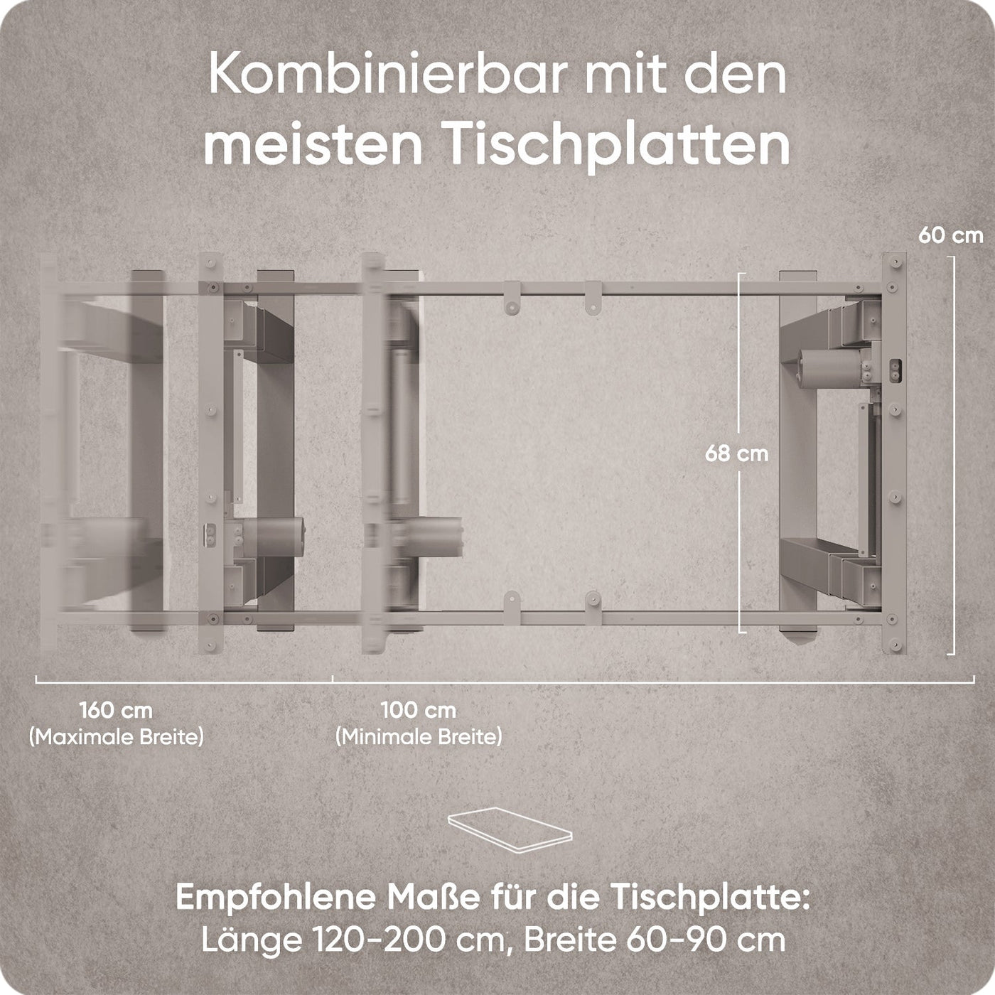 DESQUP TITAN | Elektrisch höhenverstellbarer Schreibtisch